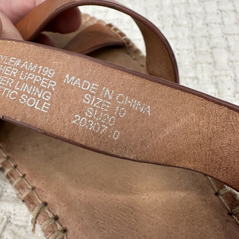 Madewell Tan Leather Espadrille Slingback Sandals - Picture 5 of 8